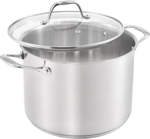 Miniatura 9 de Guy Fieri's Flavortown Juego de utensilios de cocina de acero inoxidable de 10 piezas - Incluye sartenes, cacerolas, sartén salteador y olla