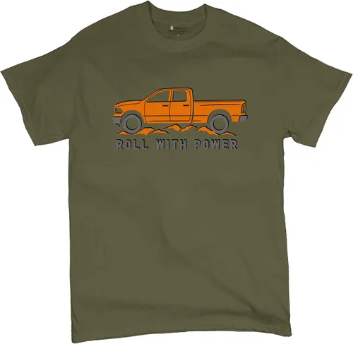 Miniatura 194 de Tee Hunt Camisetas gráficas y camisetas sin mangas para hombre Roll with Power Pickup Truck