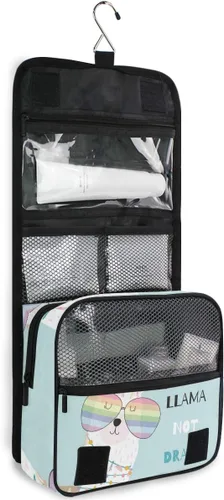 Miniatura 2 de senya Kit de neceser de viaje colgante, estuche de maquillaje, organizador de cosméticos para hombres y mujeres (Lama Alpaca Drama)