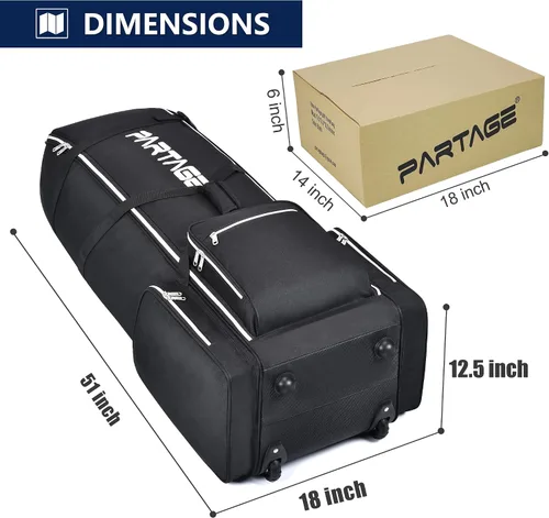 Miniatura 5 de Partage Golf Travel Bag with Wheels,Golf Travel Case for Airlines, 600D Heavy Duty Oxford