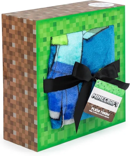 Miniatura 3 de Jay Franco Manta de Minecraft con caja de regalo - Manta de felpa mide 46 x 60 pulgadas - Ropa de cama de forro polar súper suave edición especial