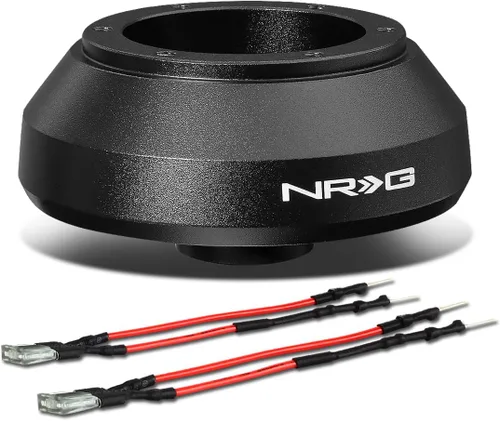 Miniatura 2 de NRG Innovations NRG-SRK-101H Racing Style, Adaptador de buje corto de liberación rápida para volante, patrón de pernos 6 X 70mm, cuerpo negro