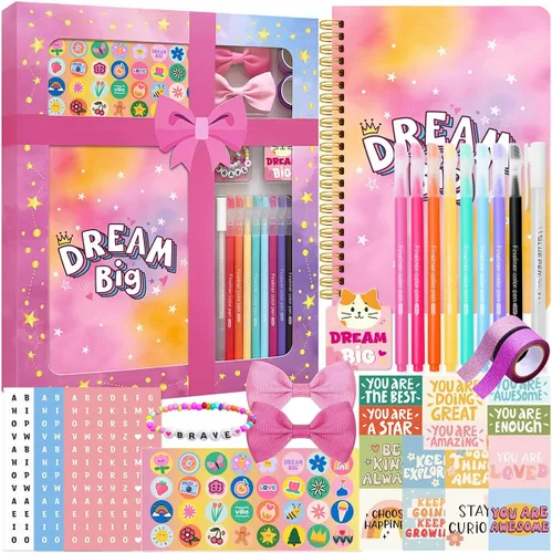 Miniatura 5 de Kit de Diario DIY para Niñas - Regalos de Artes y Manualidades para Niñas de 8, 9, 10, 11, 12, 13, 14 años de edad, Set de Suministros para Diario
