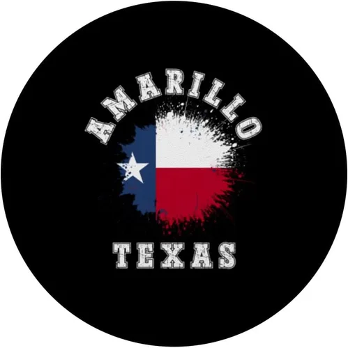 Miniatura 3 de Amarillo Texas TX Splatter Flag Trip Vacation Souvenir PopSockets Adhesive PopGrip