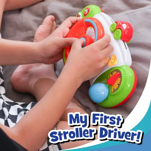 Miniatura 6 de HAP-P-KID My First Baby Stroller Toy - Volante de conducción para niños, asiento de automóvil, juguetes educativos para conductor, tablero