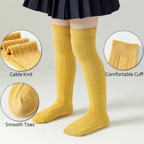 Miniatura 17 de EPEIUS Calcetines altos hasta la rodilla para bebés y niños pequeños (paquete de 3/5)