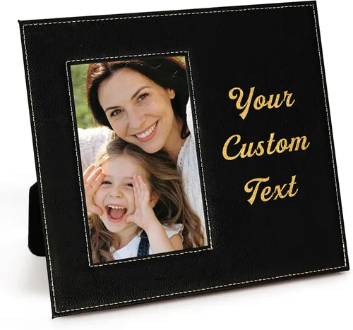 Miniatura 9 de Marco de fotos personalizado grabado con láser, marco de madera de 7 x 5 pulgadas, marco de fotos de madera personalizado, cualquier texto de regalo