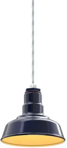 Miniatura 55 de Steel Lighting Co. Inglewood - Lámpara de granero Lámpara montada en el techo Cúpula redonda de 8 pulgadas vástago inclinado de 12 pulgadas