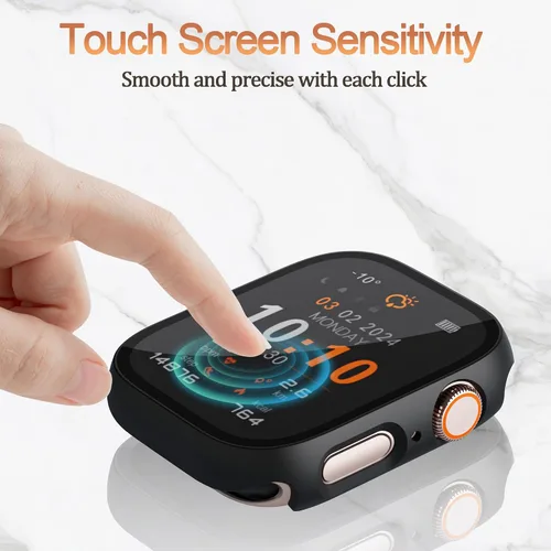Miniatura 5 de Juego de 2 fundas de PC duro para Apple Watch SE 3 (2025) / SE2 / SE / Series 6/5/4, protector de pantalla de 40 mm, con protector de pantalla