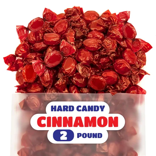 Miniatura 3 de Caramelos de canela, caramelos duros envueltos individualmente, paquete de 2 libras Sabor atrevido, caramelo anticuado, caramelo de oficina