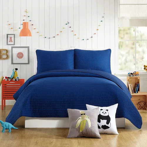 Miniatura 4 de URBAN PLAYGROUND Juego de edredón de todas las estaciones Coty gris - Juego de ropa de cama para niños de 2 piezas de microfibra cepillada suave