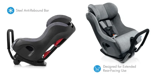 Miniatura 5 de Clek Fllo - Asiento convertible para automóvil, diseño compacto para asientos de 3 a través, orientación trasera extendida con barra antirrebote