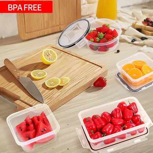 Miniatura 6 de Skroam Juego de 36 recipientes para almacenamiento de alimentos (18 recipientes herméticos para cocina y 18 tapas), recipientes de plástico sin BPA