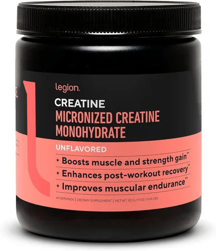 Miniatura 6 de Suplemento de Monohidrato de Creatina Micronizada LEGION - Polvo de Creatina Limpio para Ganancia Muscular y Recuperación Post Entrenamiento