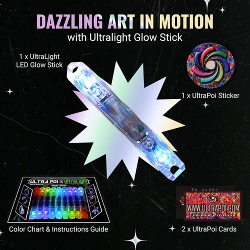 Miniatura 2 de UltraPoi Barra luminosa LED ultraligera (individual) - Rainbow LED para Poi Raves y conciertos