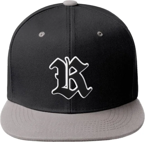Miniatura 1667 de Daxton Gorra clásica con visera de billete plano con letras del alfabeto inglés antiguo de la A a la Z