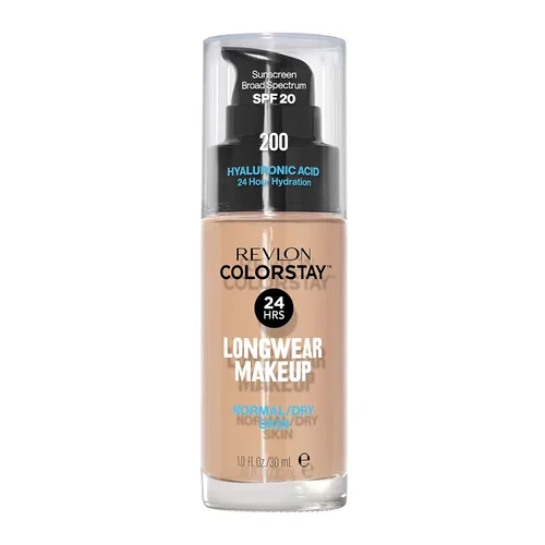 Miniatura 22 de Base líquida Revlon, maquillaje facial ColorStay para piel normal y seca, SPF 20, cobertura media-completa de larga duración con acabado natural