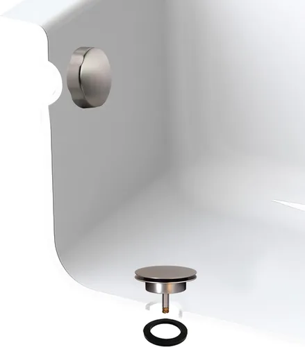 Miniatura 3 de Westbrass A50TE-07 - Moldura de repuesto estándar de 1-1/2 pulgadas para ensamblajes de desagüe de baño de accionamiento por cable, níquel satinado