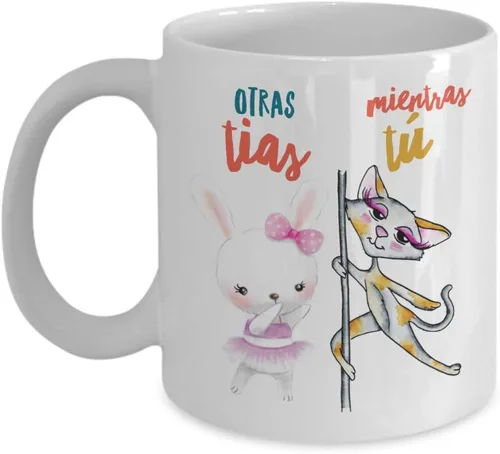 Miniatura 5 de Regalo para tias Taza de cafe para hermana Perfecto regalo para navidad, graduados, profesionales y estudiantes Vaso con afirmaciones Negro