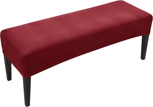 Miniatura 18 de FORCHEER Funda para Banco de Comedor de Tela de Cuero Sintético Innovadora Funda Deslizable para Banco para Sala de Estar Lavable Funda para Otomán