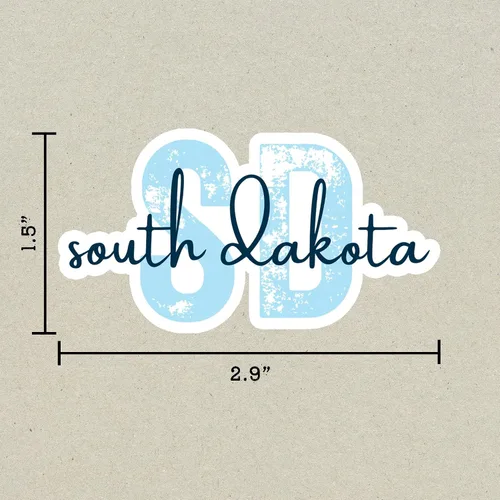 Miniatura 2 de South Dakota State Travel Sticker, Multiple Colors, SD State Code, Vinyl Laptop Water Bottle Planner Journal Places I've Been, Luggage Decal (Purple)