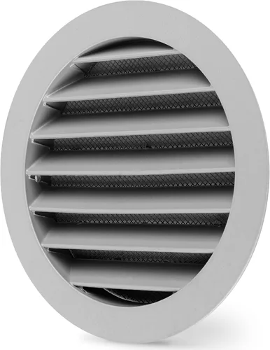 Miniatura 12 de calimaero® WSGB Rejilla de Ventilación de Aire de Metal Redondo Negro de 5 Pulgadas con Persiana Plana y Malla Antimoscas Compatible Solo