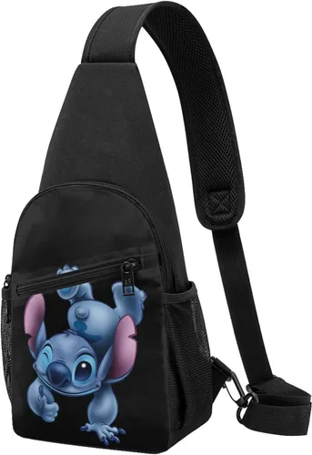 Bolsa cruzada para el pecho para deportes al aire libre, mochila de viaje, senderismo, para mujeres y hombres, Cartoon, 7.5"X 3.25"X 15.25"
