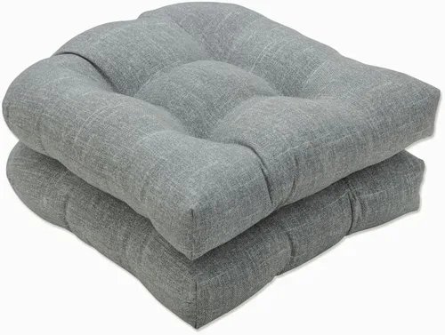 Miniatura 23 de Pillow Perfect 550435 - Cojines de asiento acolchados para exteriores/interiores Fresco (respaldo redondo), 19 x 19 pulgadas, amarillo, 2