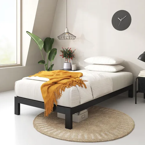 Miniatura 13 de ZINUS Heidi Marco de Cama con Plataforma de Metal, Base de Colchón de Acero, No Necesita Somier, Fácil Montaje, Individual, Negro