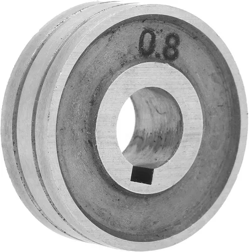 Miniatura 2 de Alimentación de alambre de rollo de accionamiento para soldador MIG, 0.8/0.039 in (.030" .039") ranura moleteada OD 1.2" ID .40" reemplazo del rollo