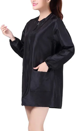 Miniatura 2 de Chaqueta profesional de estilista para peluquería, uniforme de cosmetología, con cremallera, para peluquería, ropa de trabajo, belleza, spa