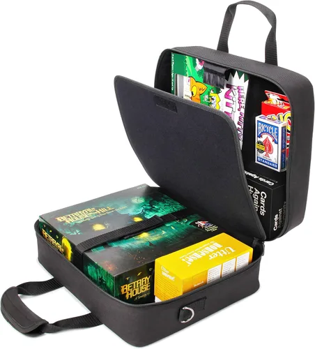 USA Gear Bolsa de juego de mesa para Catan, tarjetas contra la humanidad, monopolio, acorazado, secuencia, boleto para montar y más, bolsa de