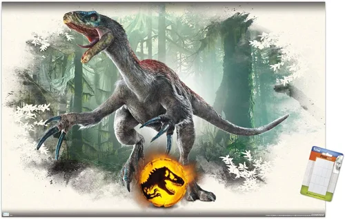 Miniatura 10 de Trends International Jurassic World: Dominion - Póster de pared focal Therizinosaurus, 22.375 x 34 pulgadas, versión premium sin marco