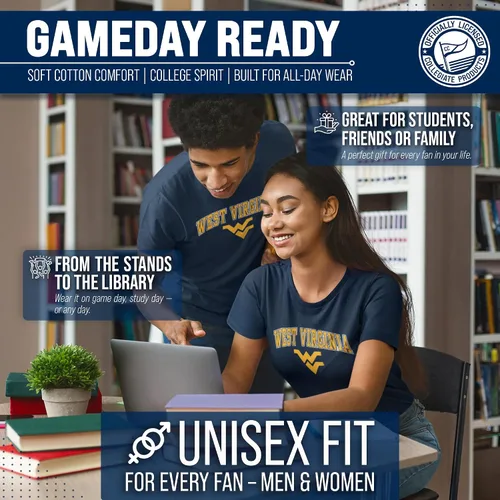 Miniatura 30 de Campus Colors NCAA - Camiseta de algodón para adulto, unisex, para el día del juego Azul marino
