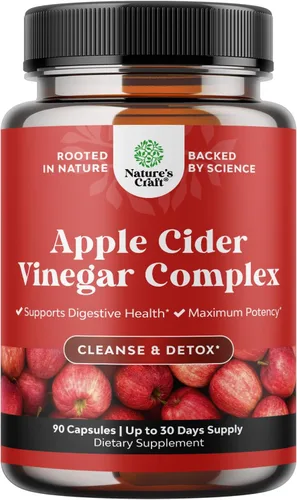 Miniatura 10 de Cápsulas limpiadoras de vinagre de sidra de manzana, pastillas de limpieza profunda y desintoxicación ACV para la salud intestinal y digestiva
