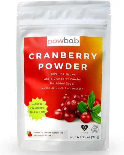 powbab Arándano en polvo de arándanos secos 100% cultivados en Estados Unidos. Sin azúcar añadido. Fruta pura, arándano sin azúcar. No liofilizado.