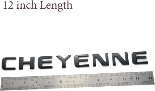 Miniatura 4 de Aimoll 2 piezas de repuesto para placa de identificación de emblema Cheyenne para puerta o portón trasero para Silverado 07-18 (negro)