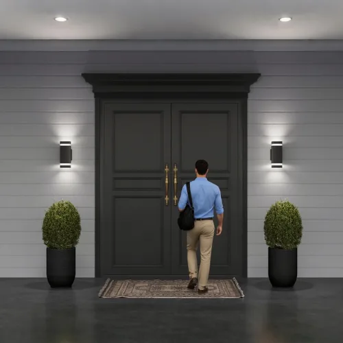 Miniatura 6 de Iluminación exterior del atardecer al amanecer, aplique de pared exterior brillante, con certificación ETL, diseño de cilindro de montaje en pared