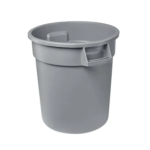 Miniatura 8 de Cubo de basura comercial redondo blanco de 32 galones y tapa, cubo de basura de cocina, cubo de basura interior, papelera duradera, bote de basura