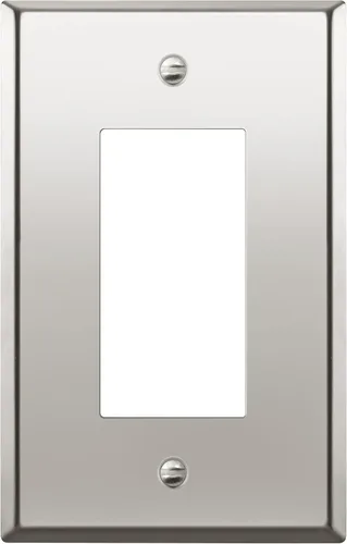 Miniatura 18 de LIDER Placa decorativa de pared de metal para interruptor o receptáculo, cubierta de salida de acero inoxidable, resistente a la corrosión