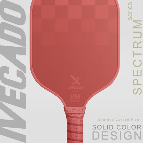 Miniatura 3 de Paleta de pickleball de fibra de carbono aprobada por USAPA - Raquetas de bola de pepinillo con núcleo de panal más gruesas, regalo con cubierta Rojo