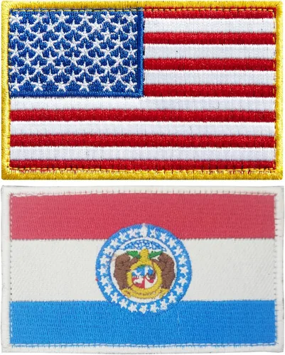 Miniatura 21 de stidsds Paquete de 2 parches de bandera estadounidense de Chicago de Estados Unidos, parches bordados, banderas de Estados Unidos, parche táctico