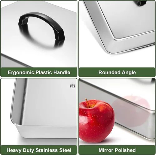 Miniatura 2 de Accesorios para plancha para Blackstone, tapa para untar de grado comercial resistente rectangular, cúpula de fusión de queso de acero inoxidable