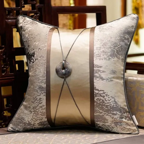 Miniatura 8 de Avigers - Fundas de cojín decorativas de 18 x 18 pulgadas, estilo chino, gris, con salpicaduras de tinta, fundas de cojín de lujo, fundas
