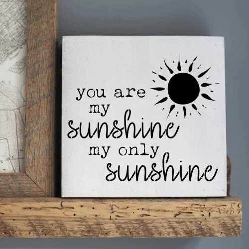 Miniatura 4 de Plantilla You are My Sunshine (plástico de 10 milésimas de pulgada) Plantillas decorativas para pintar en madera, pared, azulejos, lienzo, papel