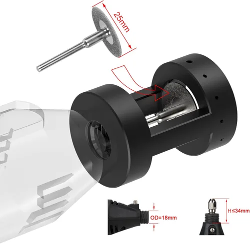 Miniatura 9 de 3mirrors - Afilador de electrodos de tungsteno de aluminio con cabezal de herramienta de soldadura TIG, ranura de corte multiángulo