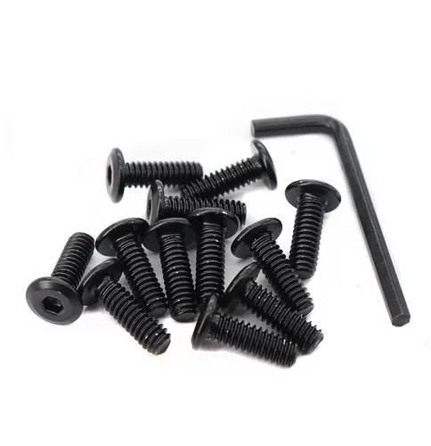 Miniatura 6 de 20pcs 1/4 "-20 x 1 Remache negro avellanado Tornillos de conexión de acero inoxidable 304