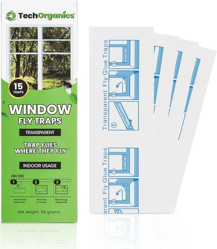 Trampa para moscas en interiores o exteriores | Las trampas para moscas de ventana son transparentes y transparentes | También para polillas,