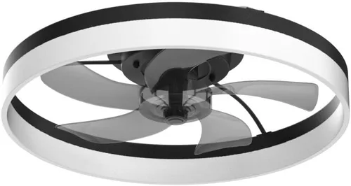 Miniatura 4 de VOLISUN Ventiladores de Techo de Perfil Bajo con Luces y Control Remoto, Ventilador de Techo Fandelier de Montaje Empotrado, 3000K-6500K Luz de Negro