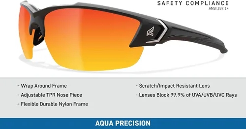 Miniatura 4 de Edge SDKAP119-G2 Khor G2 - Gafas de seguridad envolventes, antiarañazos, antideslizantes, UV 400, grado militar, cumplen con ANSI/ISEA y MCEPS, 5.04
